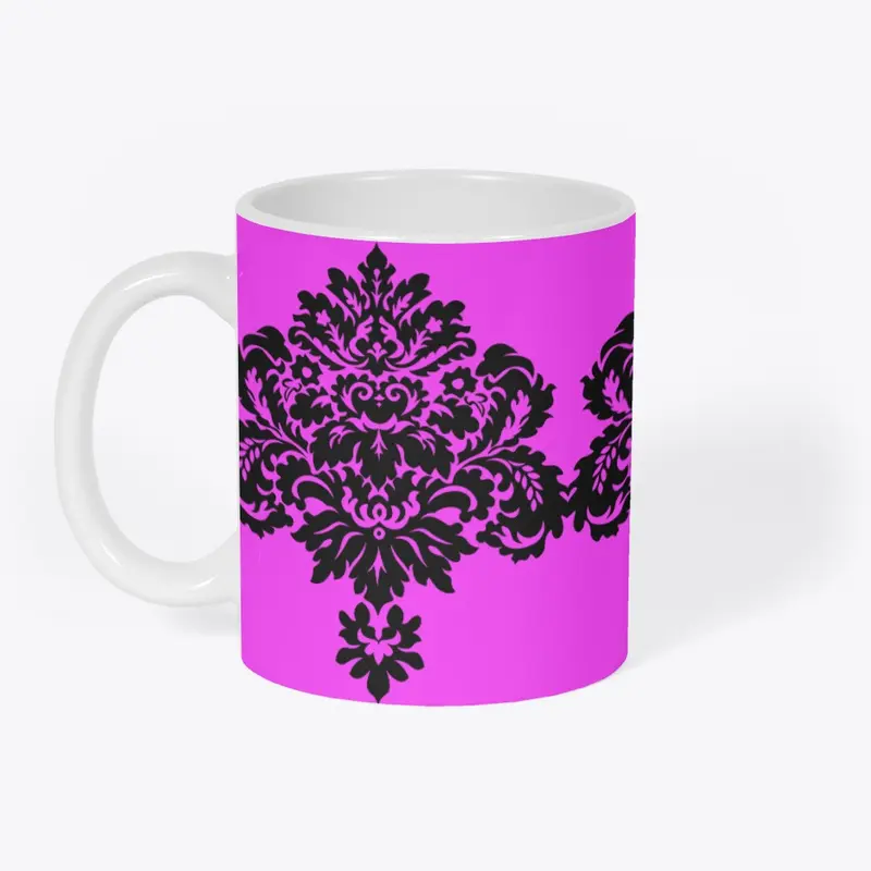 Bright pink unique mug 