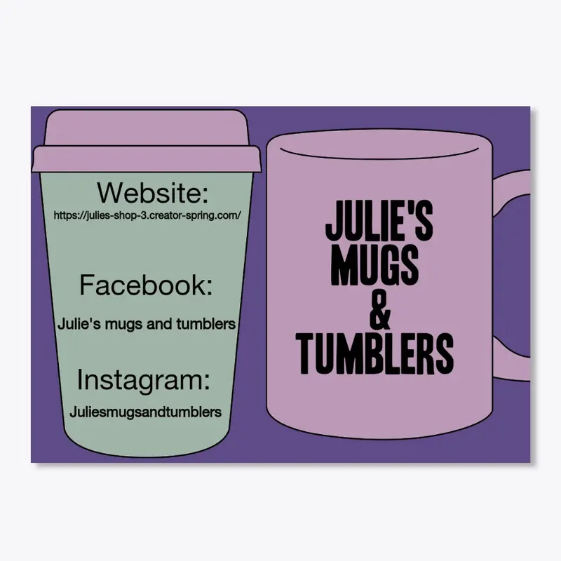 Julie's mugs and tumblers stickers 