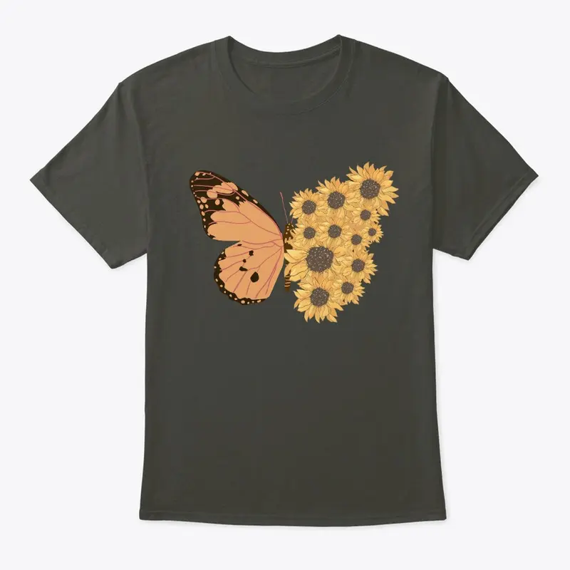 Sunflower butterfly tshirt 