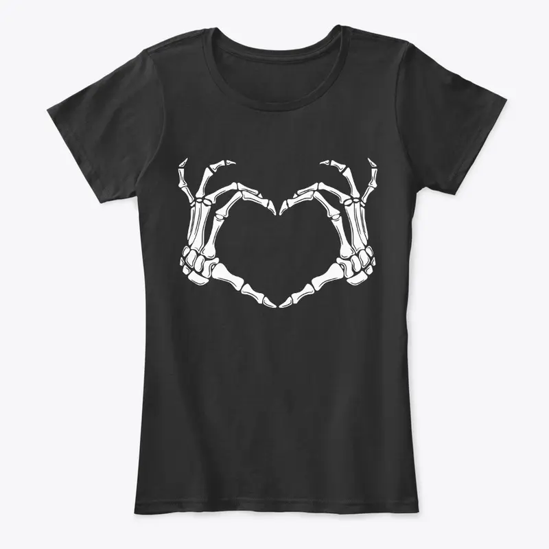 Skeleton heart women's T-shirt 