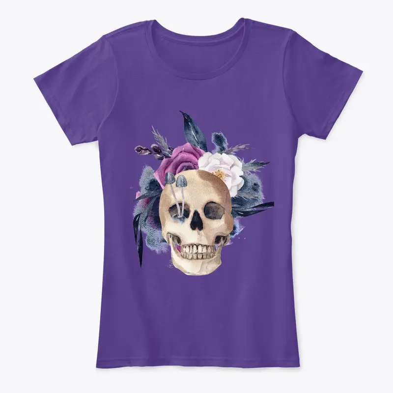 Flower and skull T-shirt 