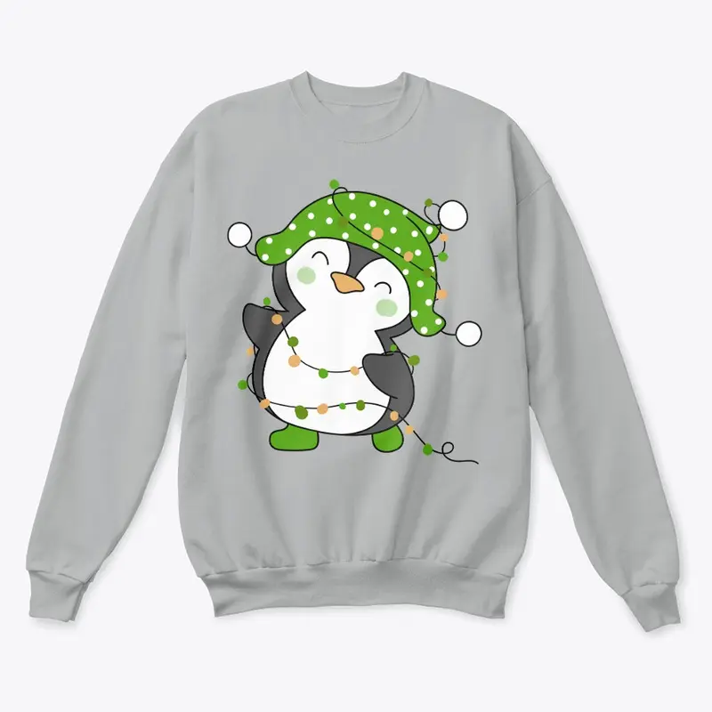 Green Christmas penguin 