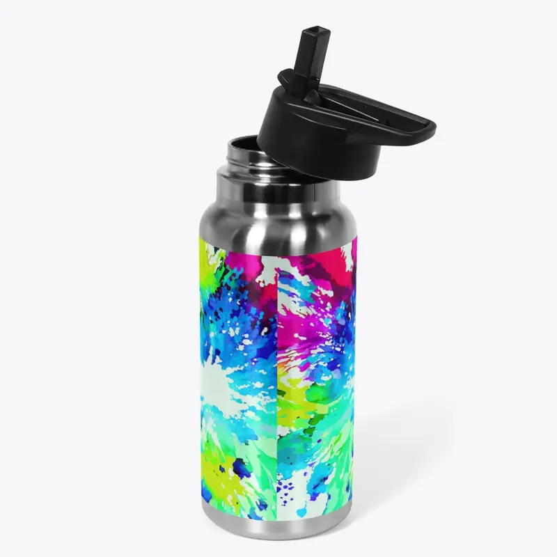 32 oz tie-dye water bottle 