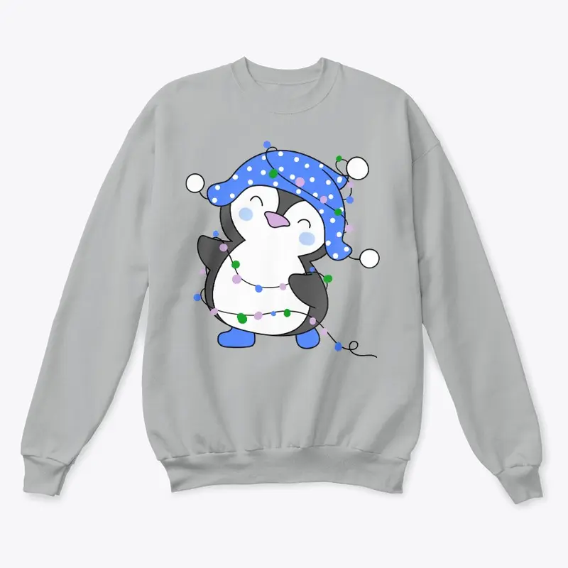 Blue penguin sweater 