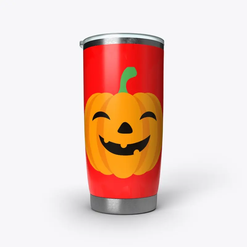 Red Jack-o'-lantern tumbler 