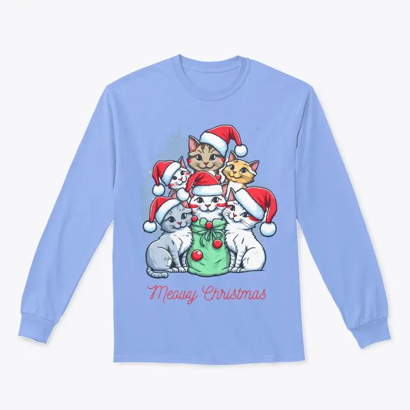 Meowy Christmas long sleeve shirt 